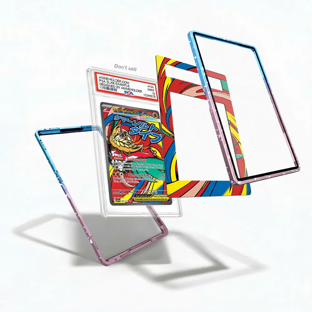 Mega Hawlucha ex 268-217 Special Illustration Rare ASC Pokemon Cards Custom Art Display Cases - PSA Slab Case - Detail View