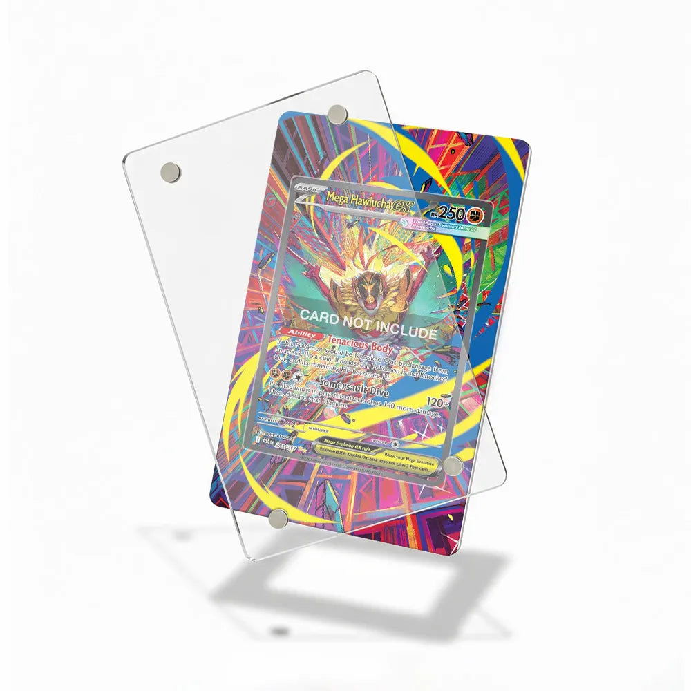 Mega Hawlucha ex 283-217 Special Illustration Rare ASC Extended Art Display Cases - Magnetic Case - Detail View