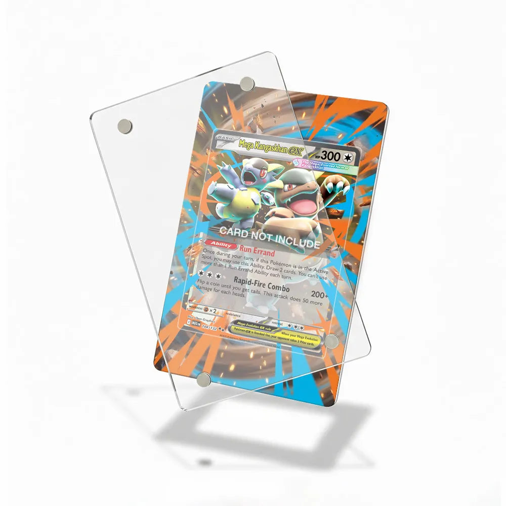 Mega Kangaskhan ex 104-132 Mega Evolution Pokemon Cards Custom Art Display Cases - Magnetic Case - Detail View