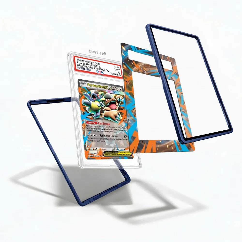 Mega Kangaskhan ex 104-132 Mega Evolution Pokemon Cards Custom Art Display Cases - PSA Slab Case - Detail View