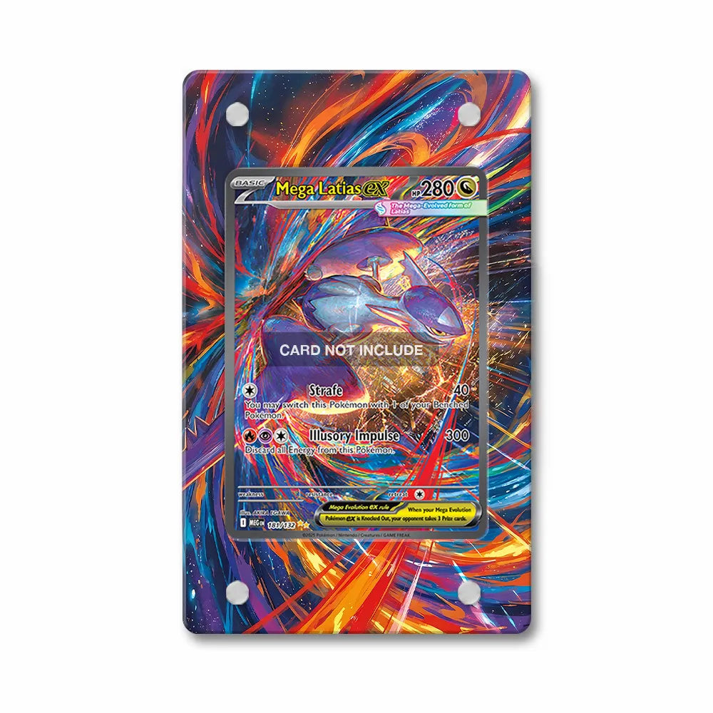 Mega Latias 181-132 SIR SAR Mega Pokemon Base Set Extended Art Display Cases - Magnetic Case - Front View
