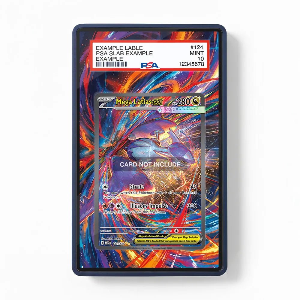 Mega Latias 181-132 SIR SAR Mega Pokemon Base Set Extended Art Display Cases - PSA Slab Case - Front View