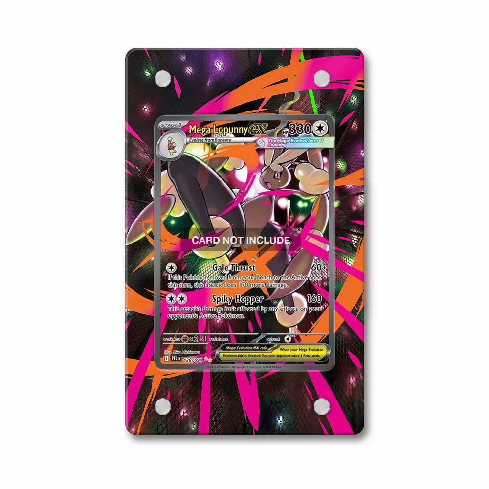 Mega Lopunny ex 128-094 SIR SAR Phantasma Flames Extended Art Display Cases - Magnetic Case - Front View