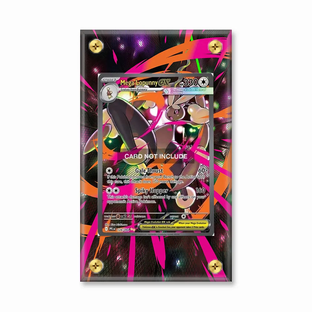 Mega Lopunny ex 128-094 SIR SAR Phantasma Flames Extended Art Display Cases - Screws Case - Front View