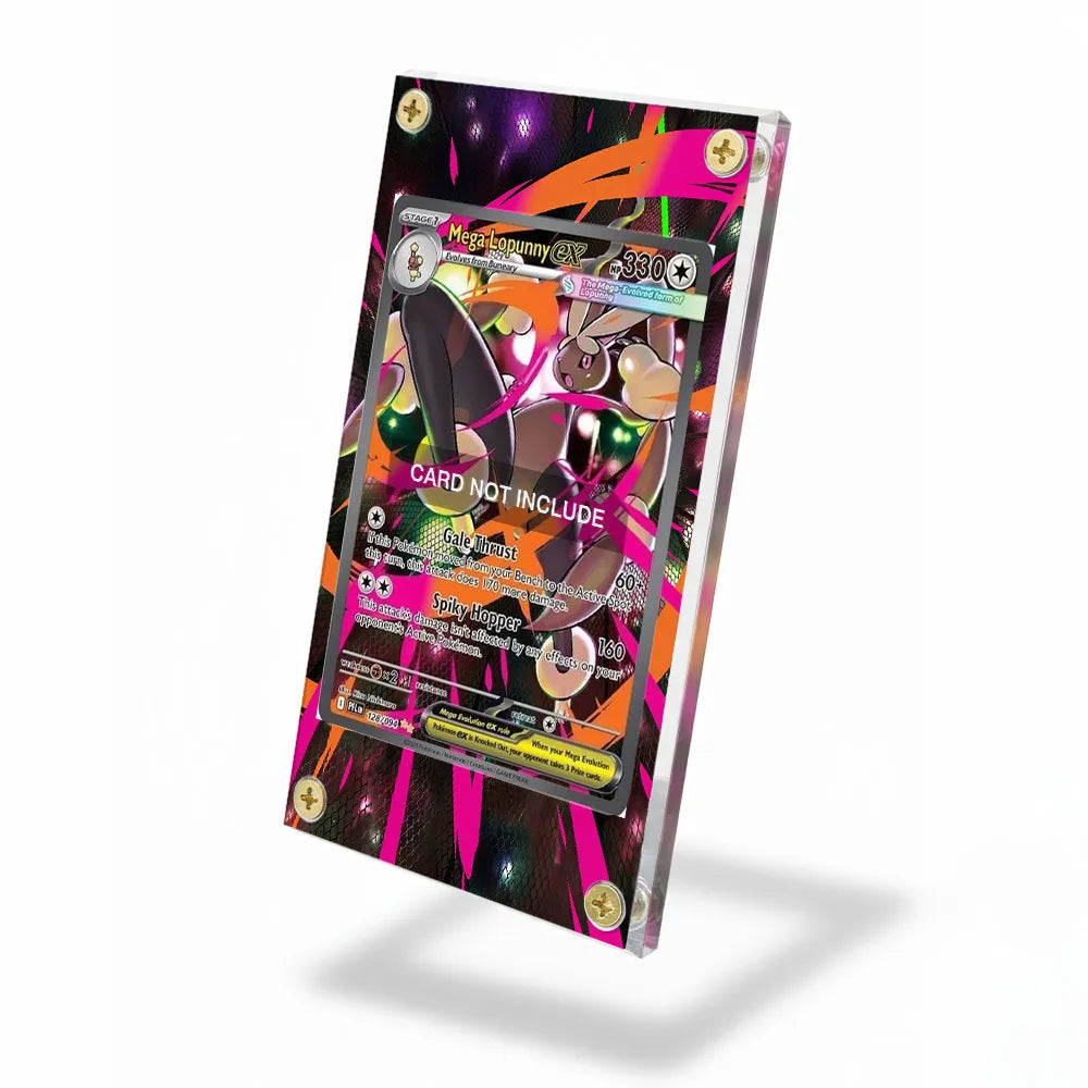 Mega Lopunny ex 128-094 SIR SAR Phantasma Flames Extended Art Display Cases - Screws Case - Side View
