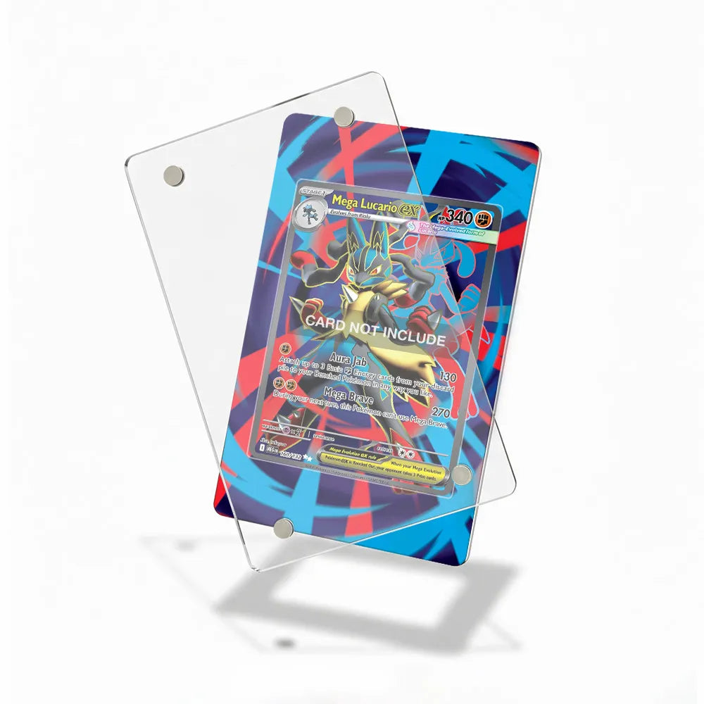 Mega Lucario EX 160-132 Mega Evolution Set Extended Art Display Cases - Magnetic Case - Detail View