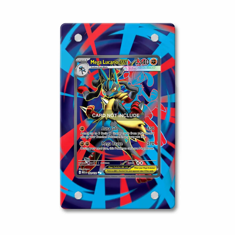 Mega Lucario EX 160-132 Mega Evolution Set Extended Art Display Cases - PSA Slab Case - Front View