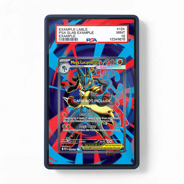 Mega Lucario EX 160-132 Mega Evolution Set Extended Art Display Cases - PSA Slab Case - Front View