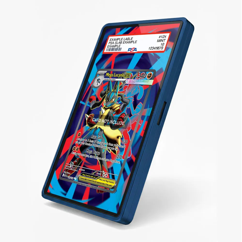 Mega Lucario EX 160-132 Mega Evolution Set Extended Art Display Cases - PSA Slab Case - Side View