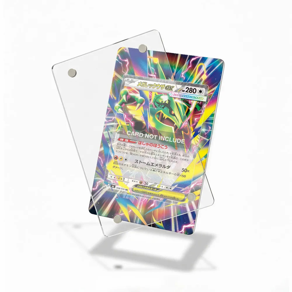 Mega Rayquaza EX 058-076 XY Black Star Promos Extended Art Display Cases - Magnetic Case - Detail View