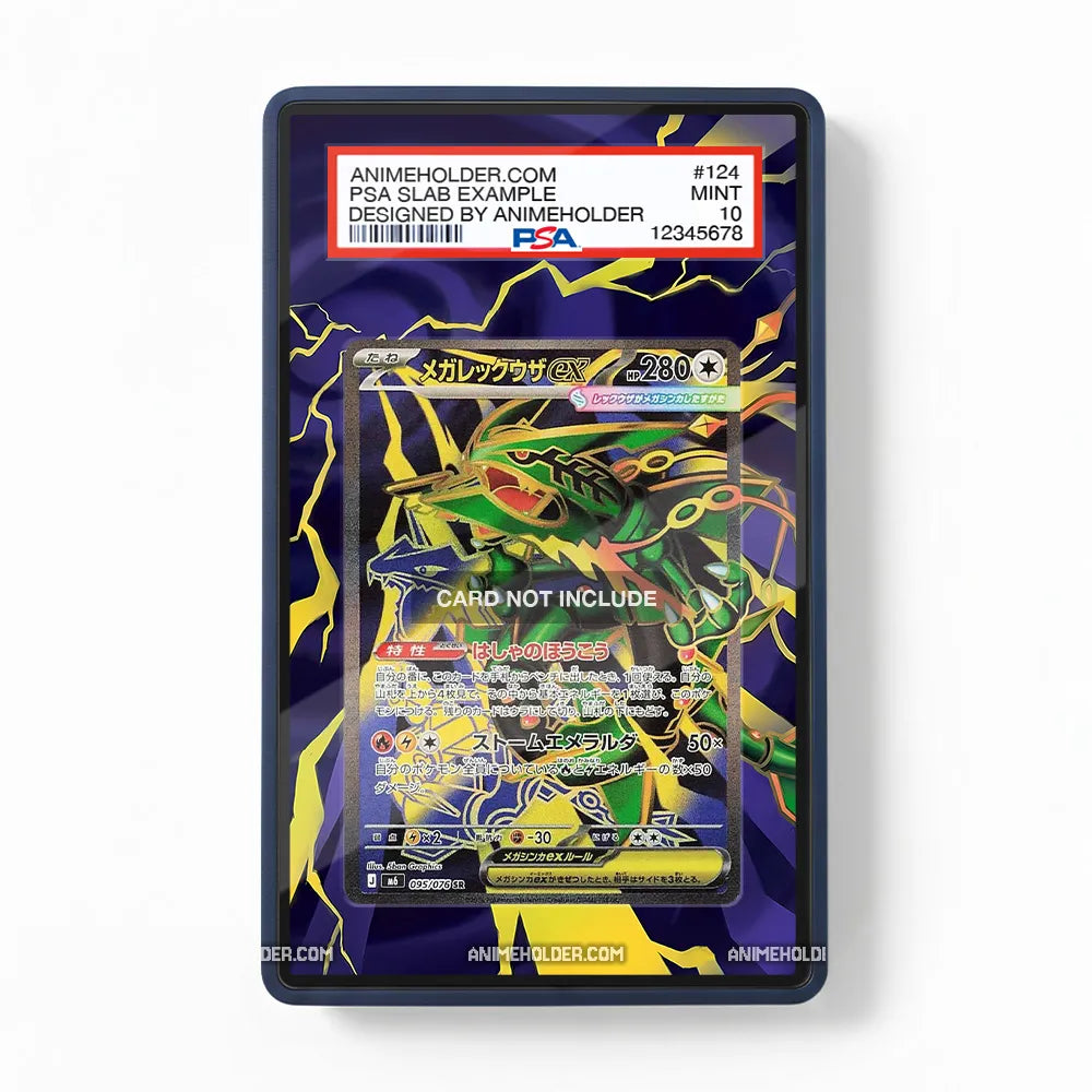 Mega Rayquaza ex 095-076 SR M6 Delta Reign Extended Art Display Cases - PSA Slab Case - Front View