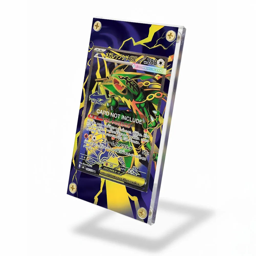 Mega Rayquaza ex 095-076 SR M6 Delta Reign Extended Art Display Cases - Screws Case - Side View