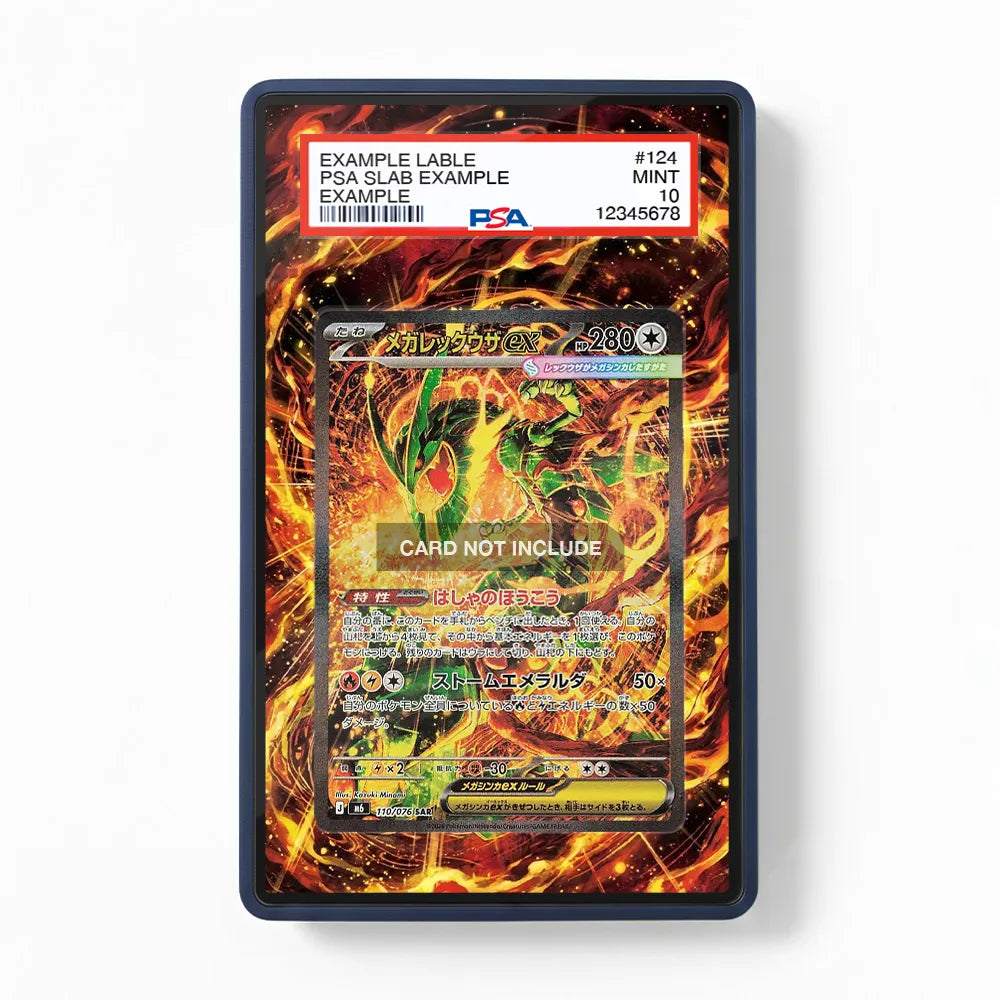 Mega Rayquaza ex 110-076 SAR Mega Brave Extended Art Display Cases - PSA Slab Case - Front View
