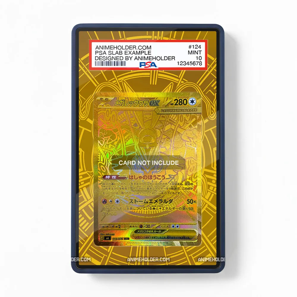 Mega Rayquaza ex 113-076 MUR M6 Delta Reign Extended Art Display Cases - PSA Slab Case - Front View