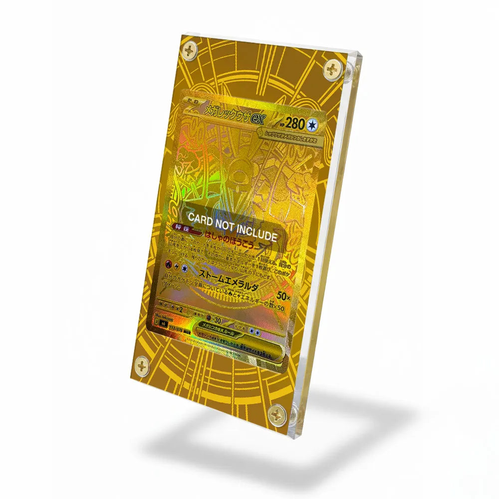 Mega Rayquaza ex 113-076 MUR M6 Delta Reign Extended Art Display Cases - Screws Case - Side View