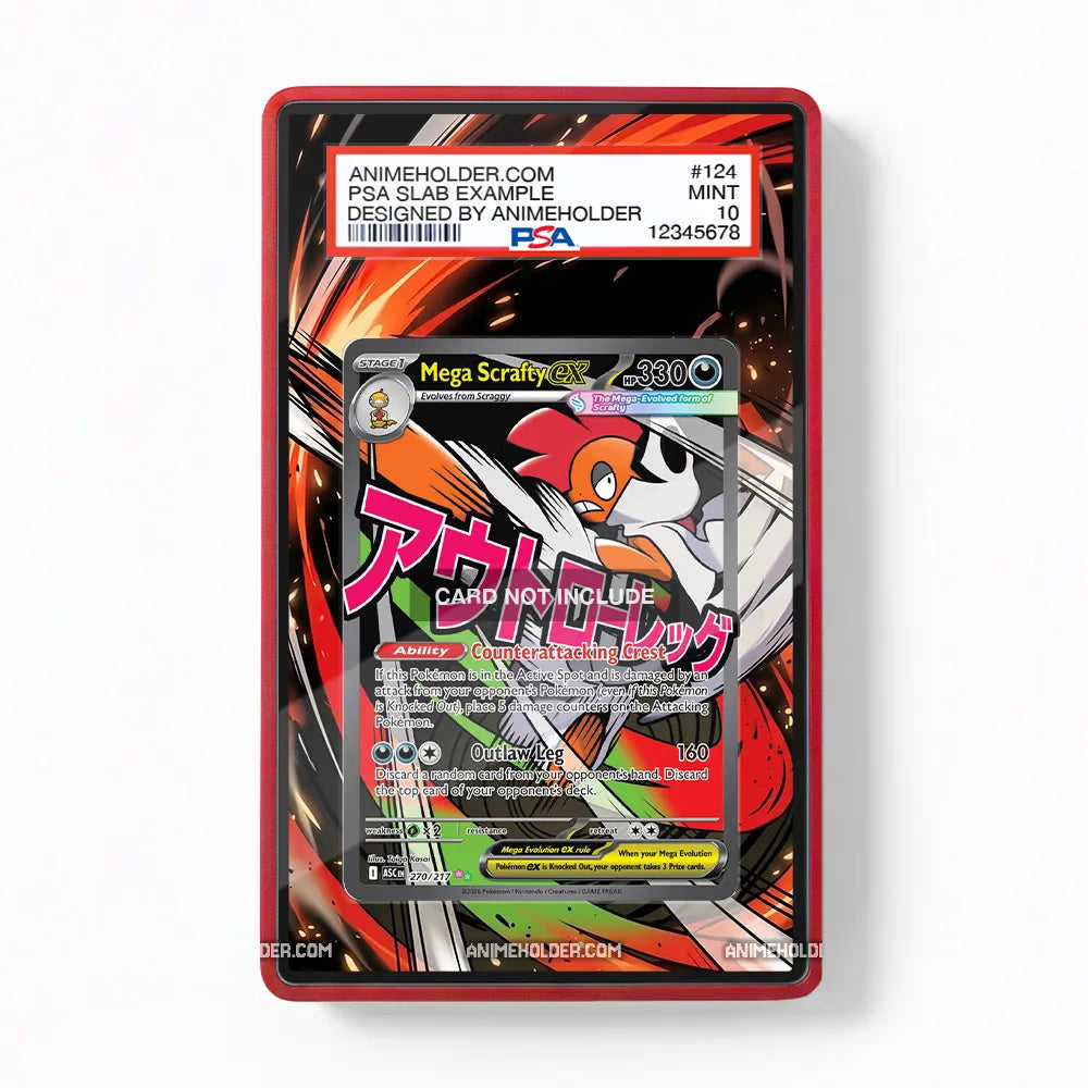 Mega Scrafty ex 270-217 Special Illustration Rare ASC Extended Art Display Cases - PSA Slab Case - Front View
