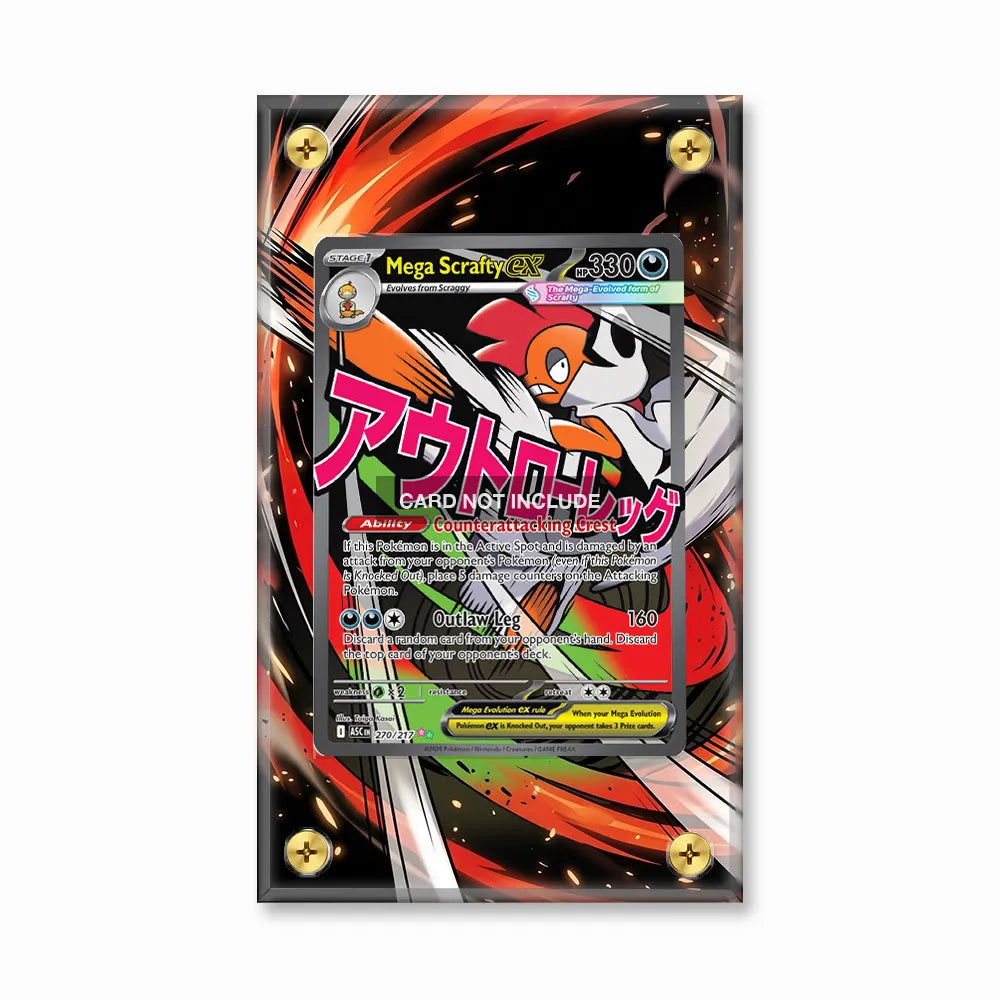 Mega Scrafty ex 270-217 Special Illustration Rare ASC Extended Art Display Cases - Screws Case - Front View