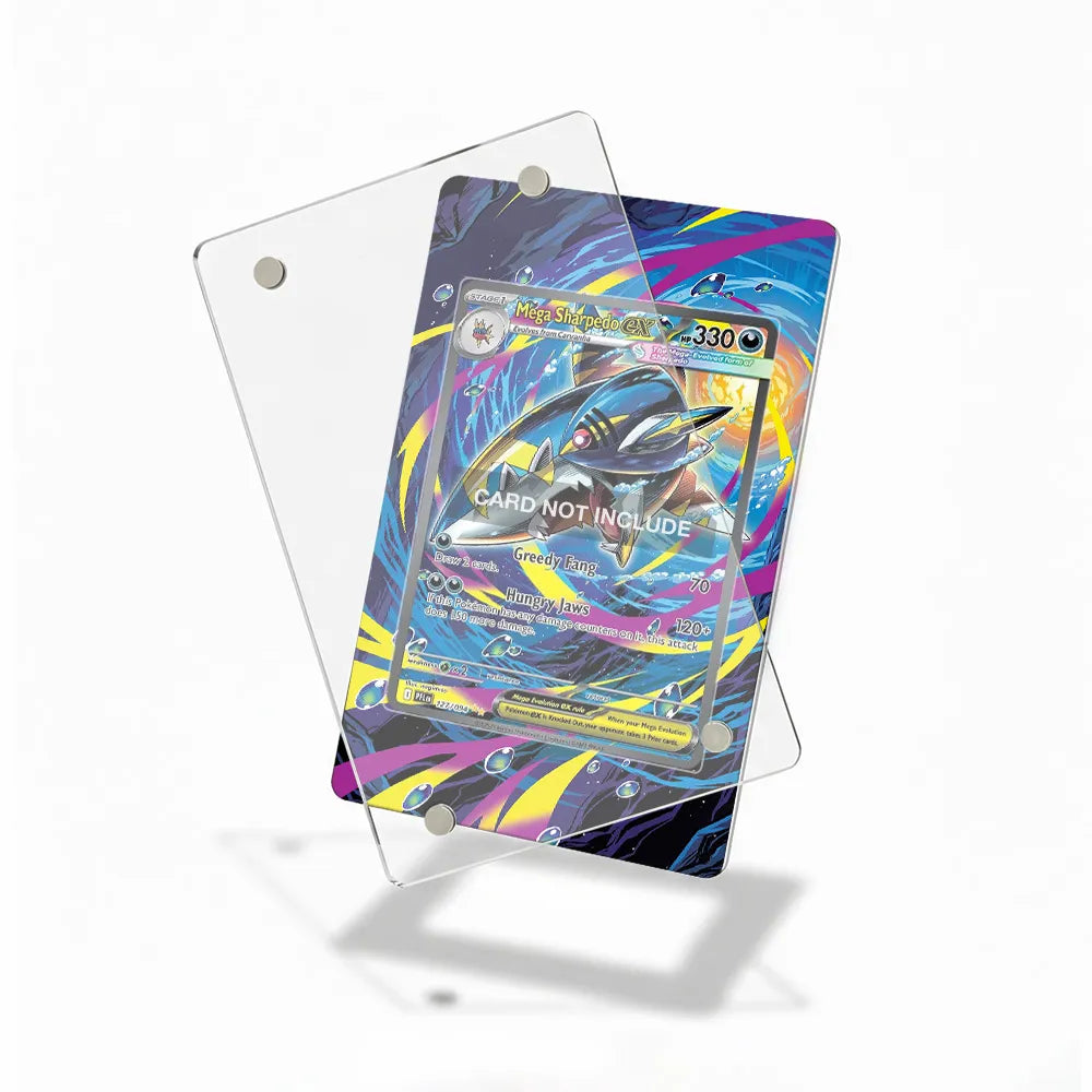 Mega Sharpedo ex 127-094 SIR SAR Phantasma Flames Extended Art Display Cases - Magnetic Case - Detail View