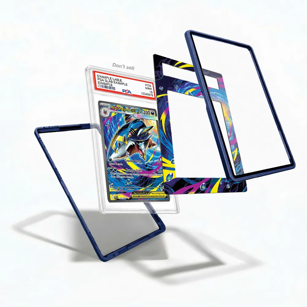 Mega Sharpedo ex 127-094 SIR SAR Phantasma Flames Extended Art Display Cases - PSA Slab Case - Detail View