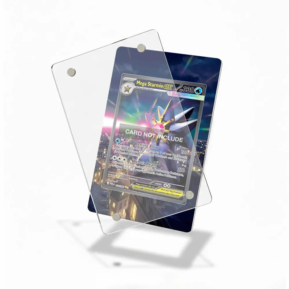 Mega Starmie ex 118-088 POR Pokemon Cards Custom Art Display Cases - Magnetic Case - Detail View
