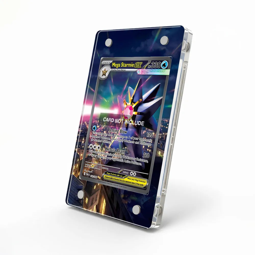 Mega Starmie ex 118-088 POR Pokemon Cards Custom Art Display Cases - Magnetic Case - Side View