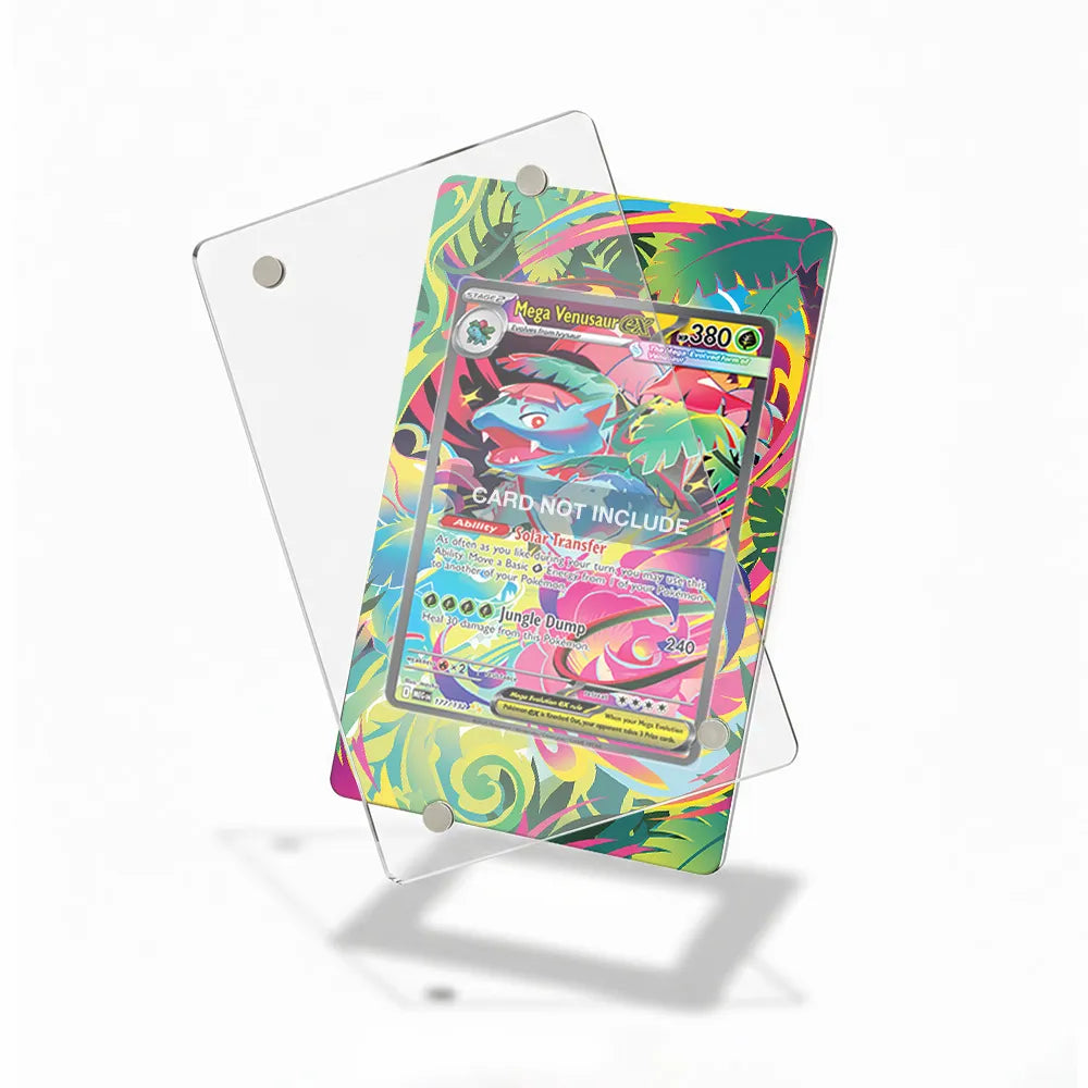 Mega Venusaur ex 177-132 Mega Evolution Extended Art Display Cases - Magnetic Case - Detail View