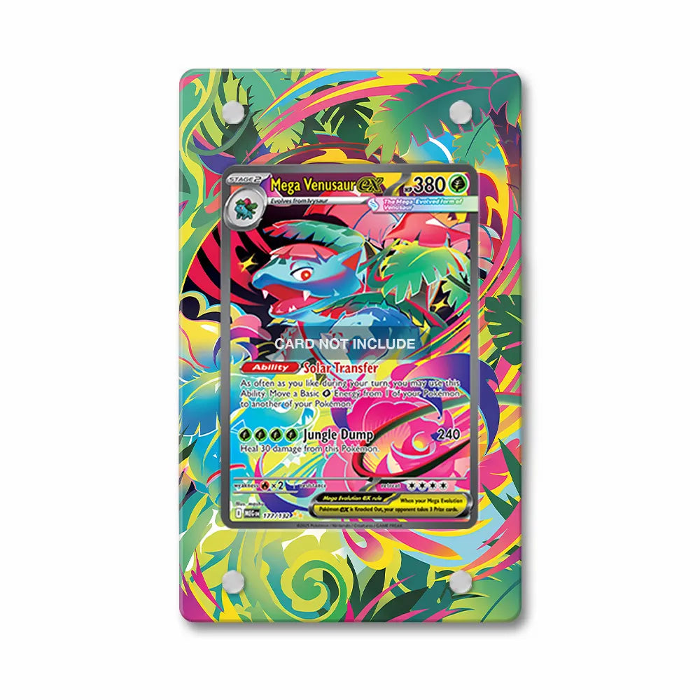 Mega Venusaur ex 177-132 Mega Evolution Extended Art Display Cases - Magnetic Case - Front View