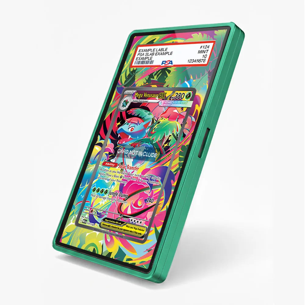 Mega Venusaur ex 177-132 Mega Evolution Extended Art Display Cases - PSA Slab Case - Side View