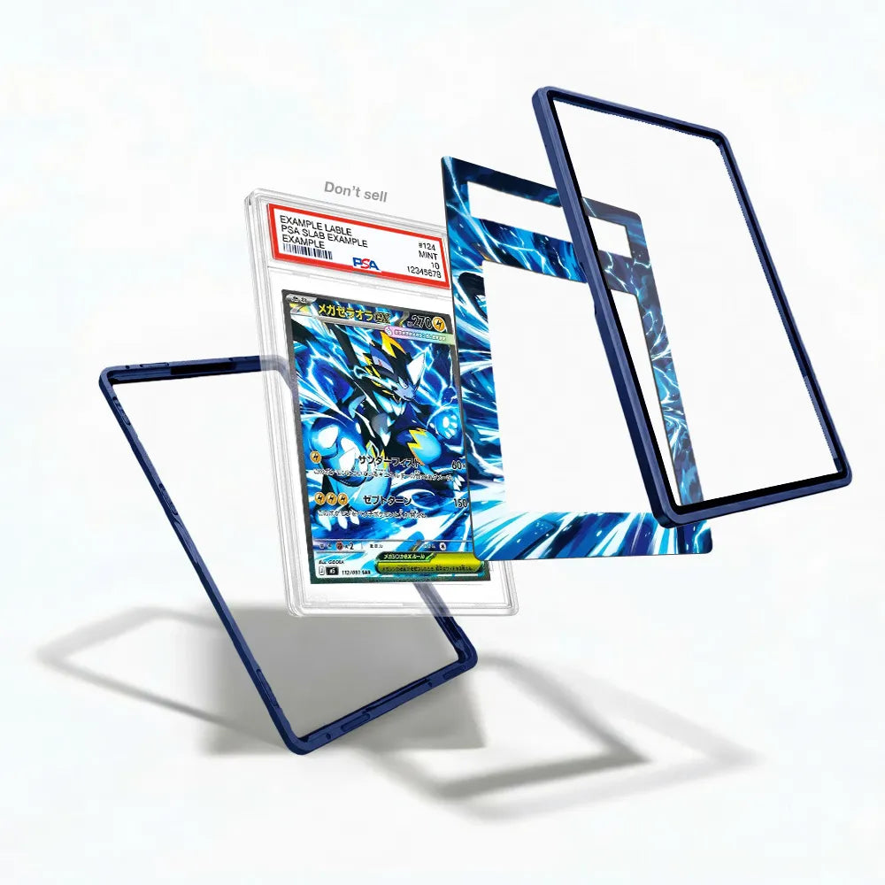 Mega Zeraora ex 112-081 SAR M5 Extended Art Display Cases - PSA Slab Case - Detail View