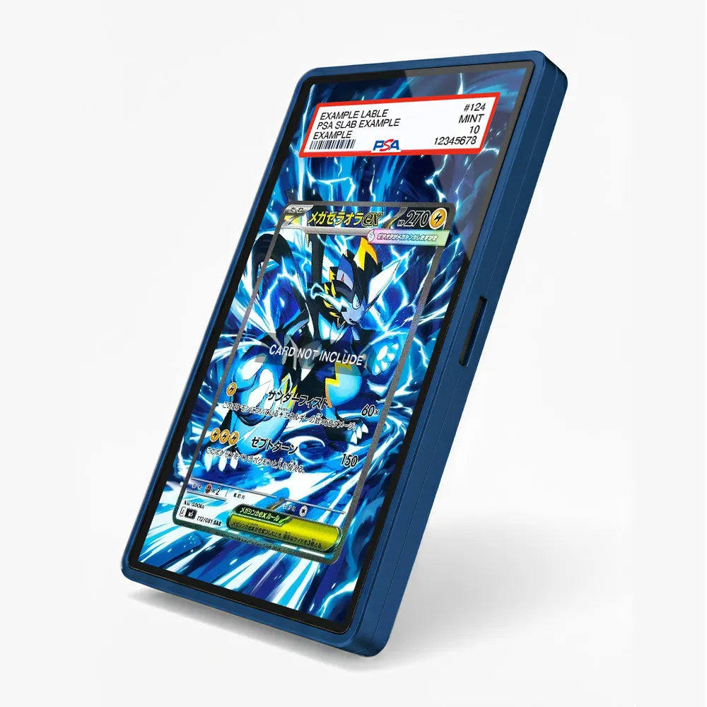 Mega Zeraora ex 112-081 SAR M5 Extended Art Display Cases - PSA Slab Case - Side View