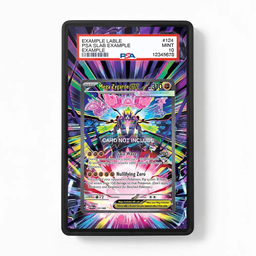 Mega Zygarde ex SIR SAR Nihil Zero Perfect Order Extended Art Display Cases - PSA Slab Case - Front View