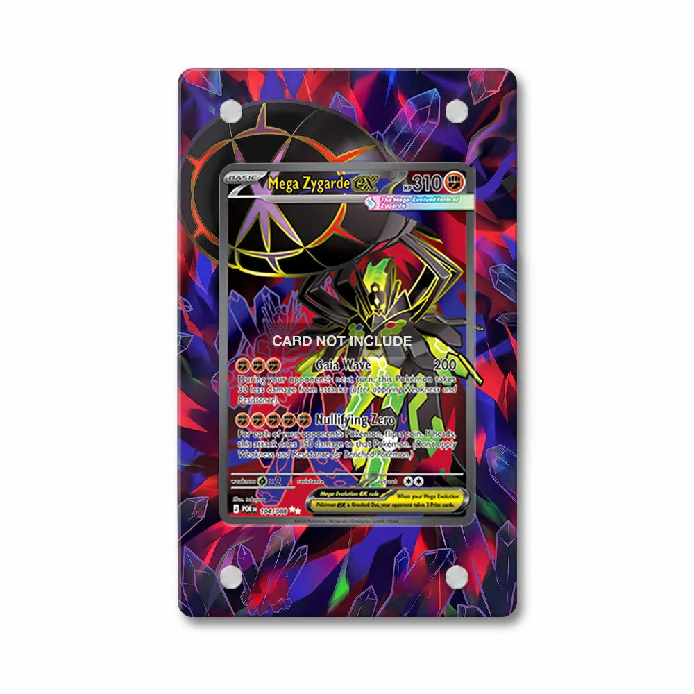 Mega Zygarde ex SR Nihil Zero Perfect Order Extended Art Display Cases - Magnetic Case - Front View