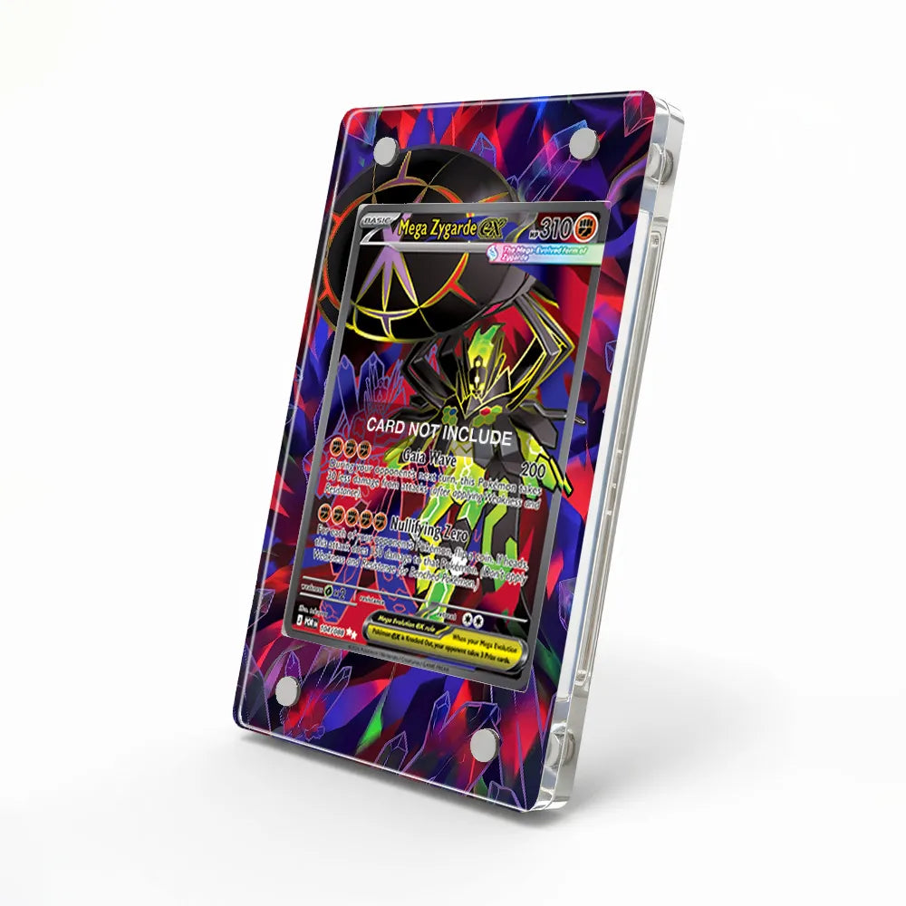 Mega Zygarde ex SR Nihil Zero Perfect Order Extended Art Display Cases - Magnetic Case - Side View