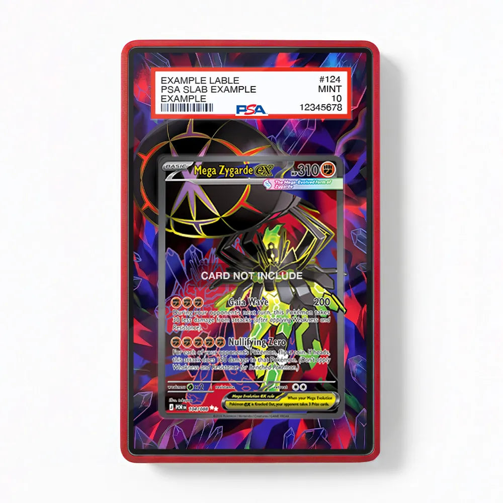 Mega Zygarde ex SR Nihil Zero Perfect Order Extended Art Display Cases - PSA Slab Case - Front View