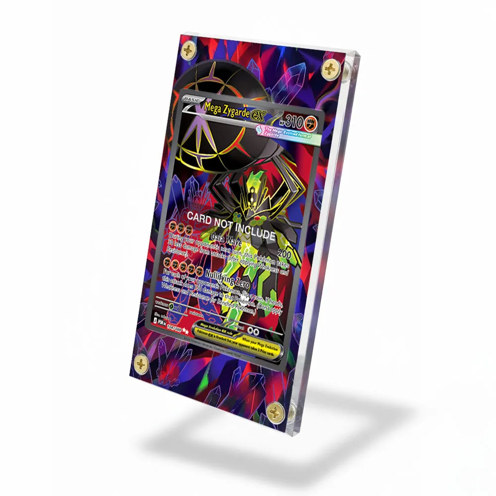 Mega Zygarde ex SR Nihil Zero Perfect Order Extended Art Display Cases - Screws Case - Side View