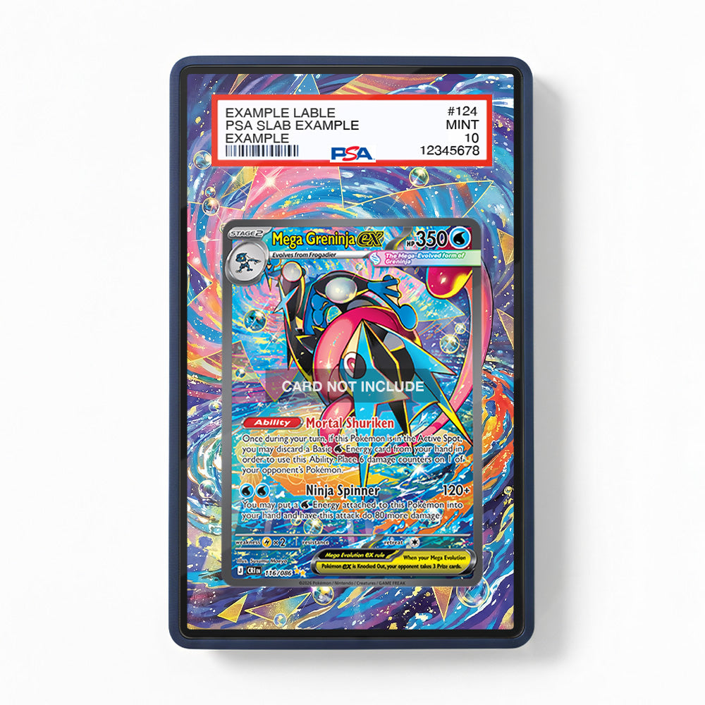 Mega Greninja ex SIR SAR Ninja Spinner Chaos Rising Extended Art | PSA Graded Guard Display Case, Magnetic Display Case, Screws Display Case