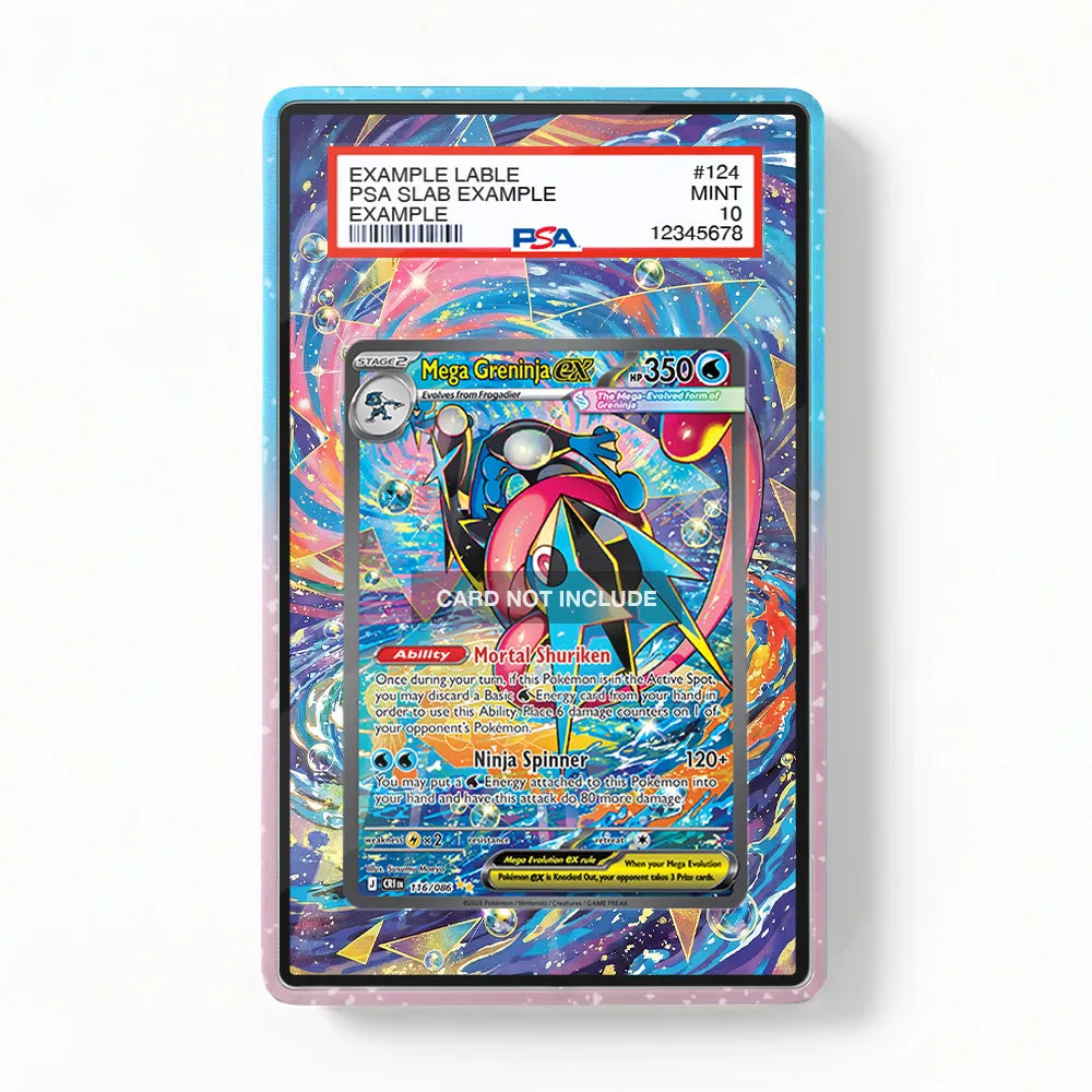 Mega Greninja ex SIR SAR Ninja Spinner Chaos Rising Extended Art | PSA Graded Guard Display Case, Magnetic Display Case, Screws Display Case