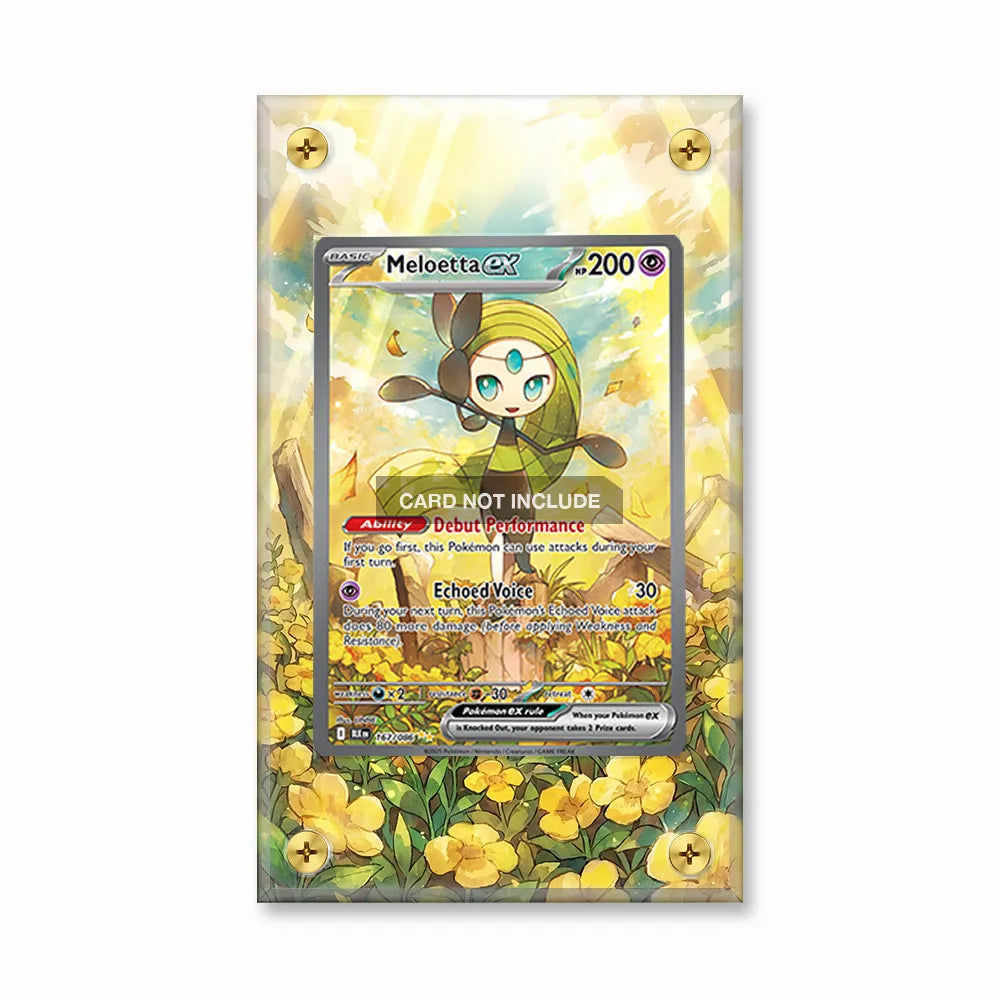 Meloetta ex 167-086 SIR SAR Black Bolt Extended Art Display Cases - Screws Case - Front View
