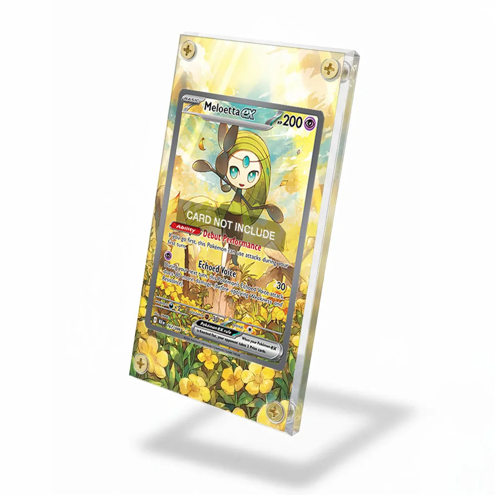 Meloetta ex 167-086 SIR SAR Black Bolt Extended Art Display Cases - Screws Case - Side View