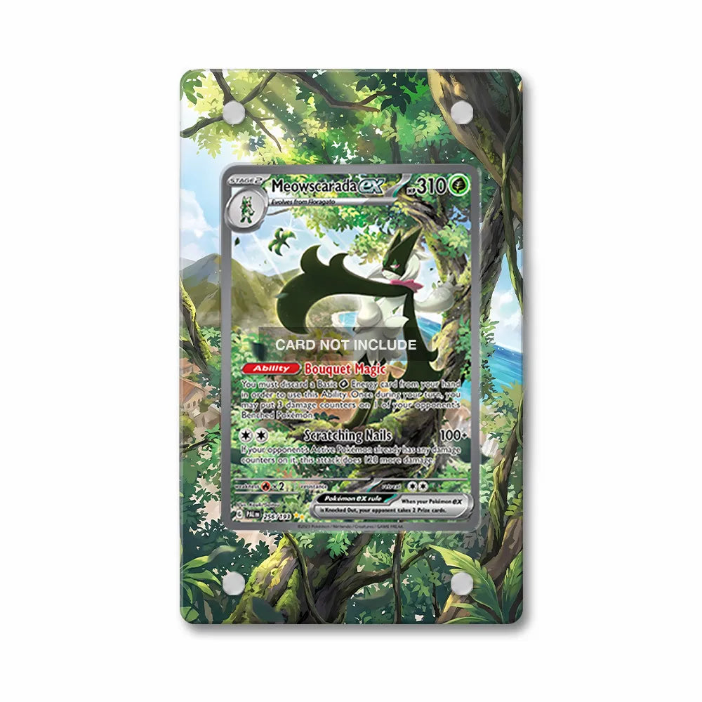 Meowscarada ex 256-193 SIR SAR Paldea Evolved Extended Art Display Cases - Magnetic Case - Front View