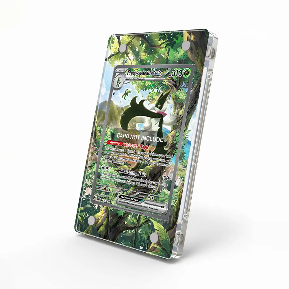 Meowscarada ex 256-193 SIR SAR Paldea Evolved Extended Art Display Cases - Magnetic Case - Side View