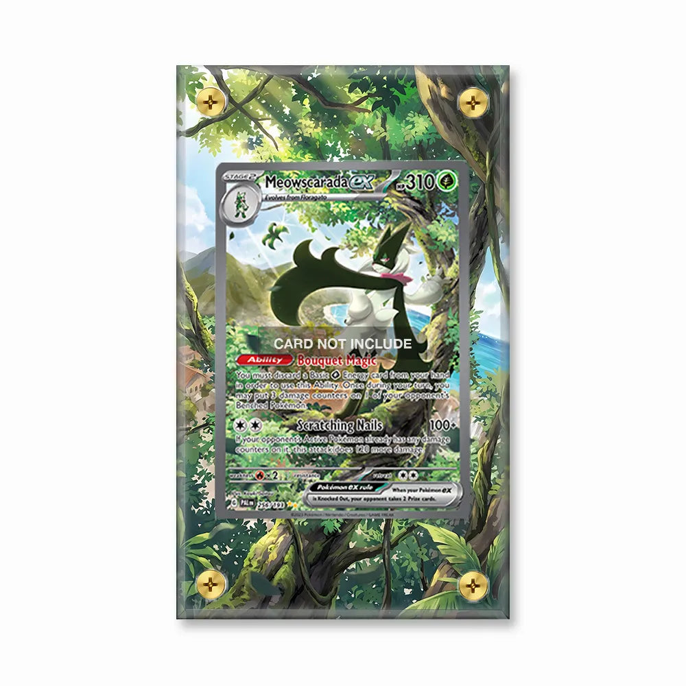 Meowscarada ex 256-193 SIR SAR Paldea Evolved Extended Art Display Cases - Screws Case - Front View