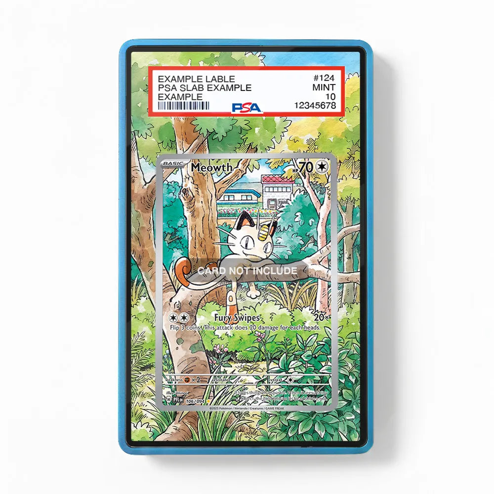 Meowth IR AR 106-094 Phantasma Flames Extended Art Display Cases - PSA Slab Case - Front View