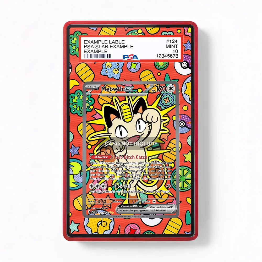 Meowth SIR SAR Nihil Zero Perfect Order Extended Art Display Cases - PSA Slab Case - Front View