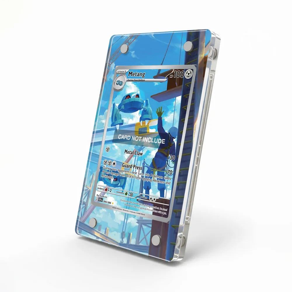 Metang 094-086 IR CRI Chaos Rising Pokemon Cards Custom Art Display Cases - Magnetic Case - Side View