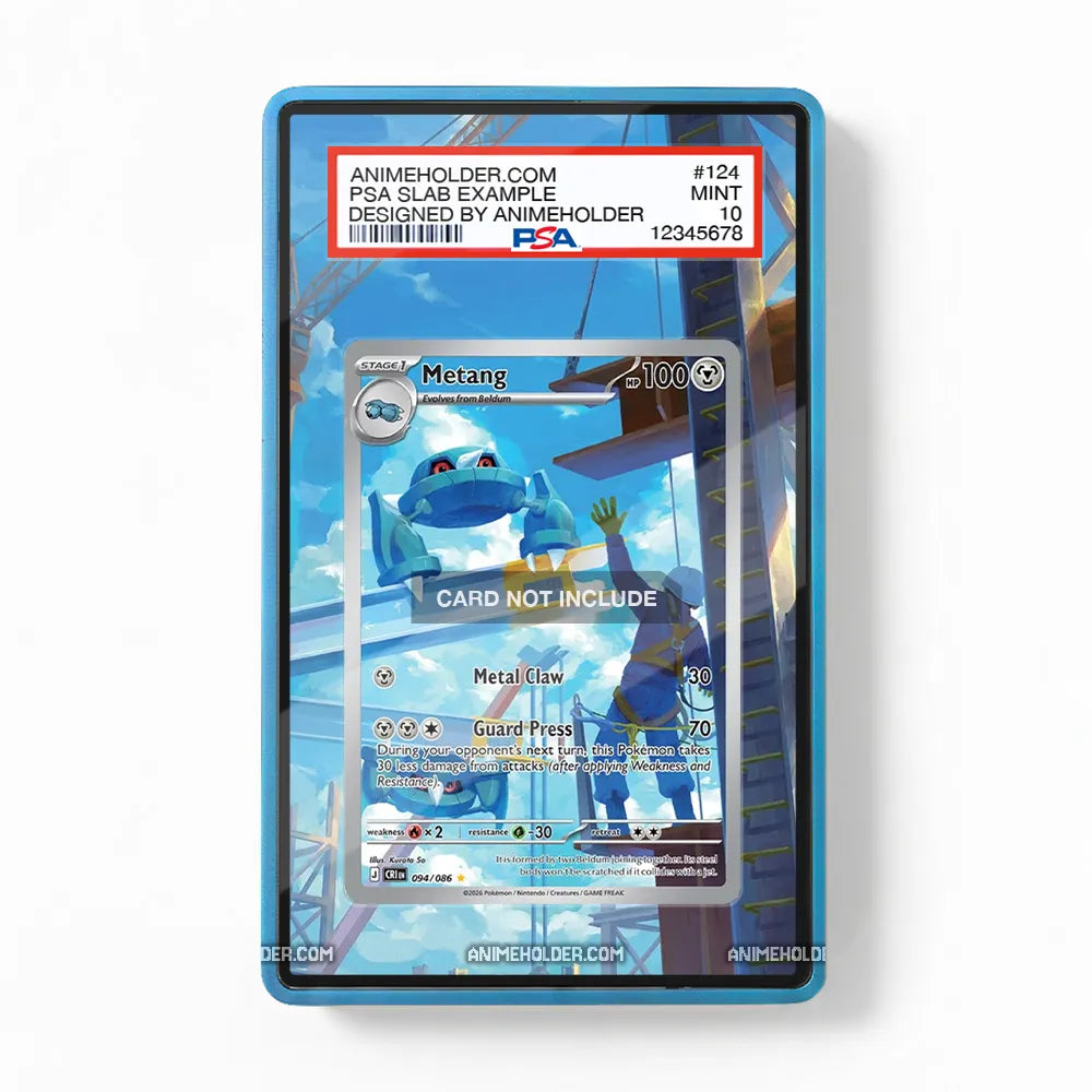 Metang 094-086 IR CRI Chaos Rising Pokemon Cards Custom Art Display Cases - PSA Slab Case - Front View