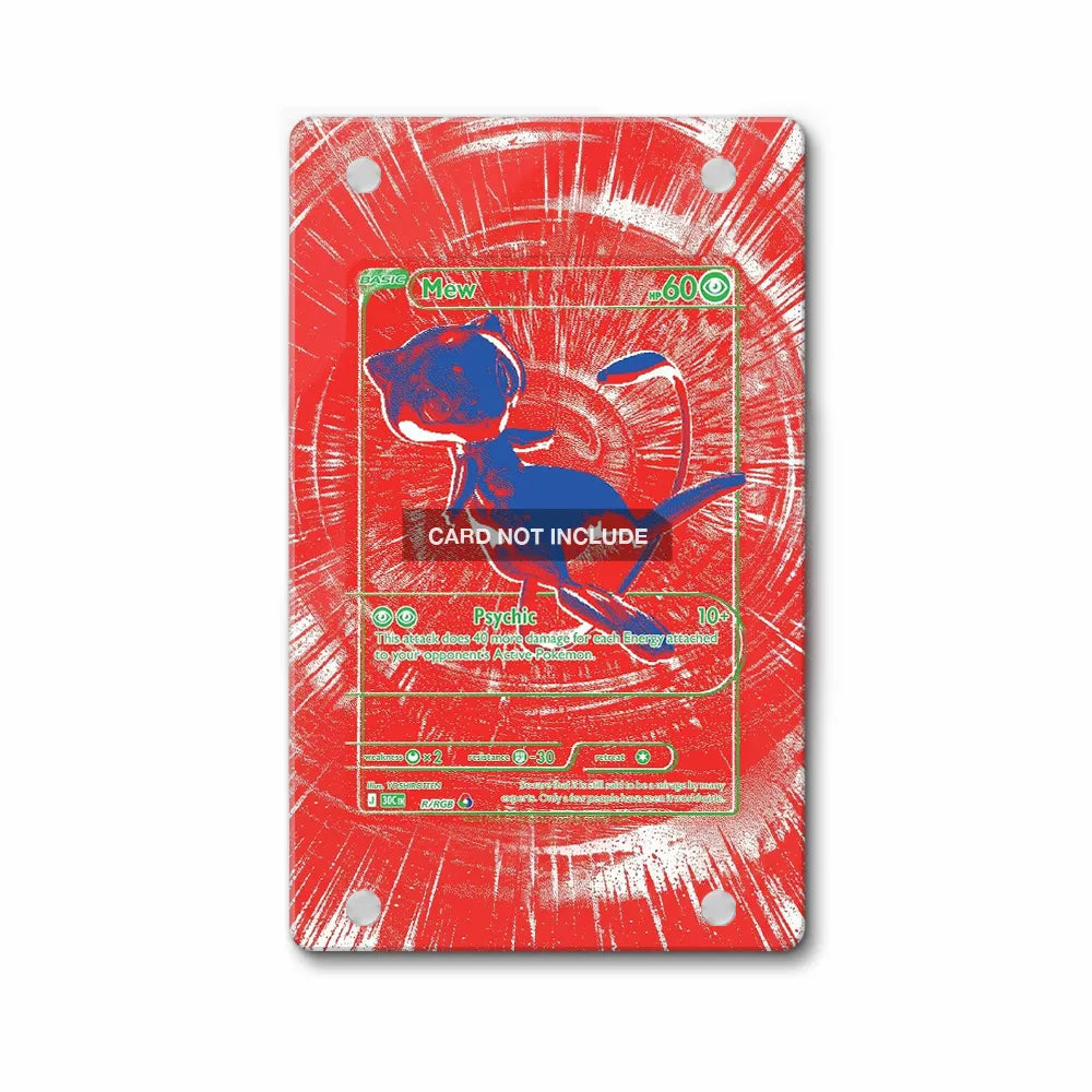 Mew 025-025 30th Anniversary Pokemon Cards Custom Art Display Cases - Magnetic Case - Front View