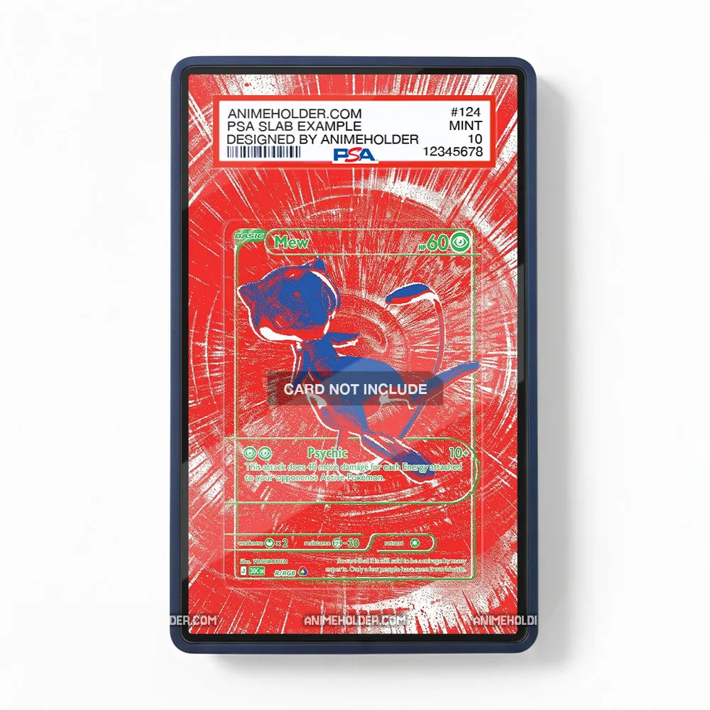 Mew 025-025 30th Anniversary Pokemon Cards Custom Art Display Cases - PSA Slab Case - Front View