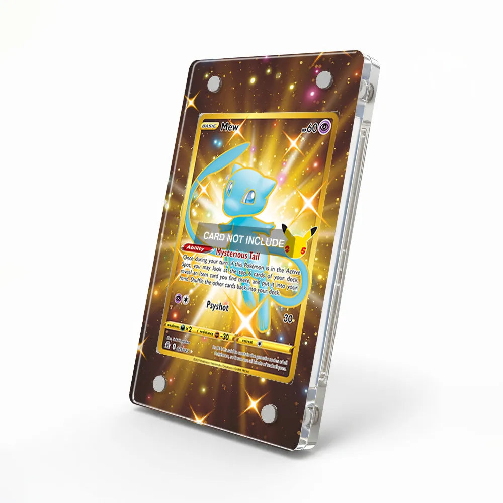 Mew 025-025 UR Gold 25th Anniversary Celebrations Extended Art Display Cases - Magnetic Case - Side View