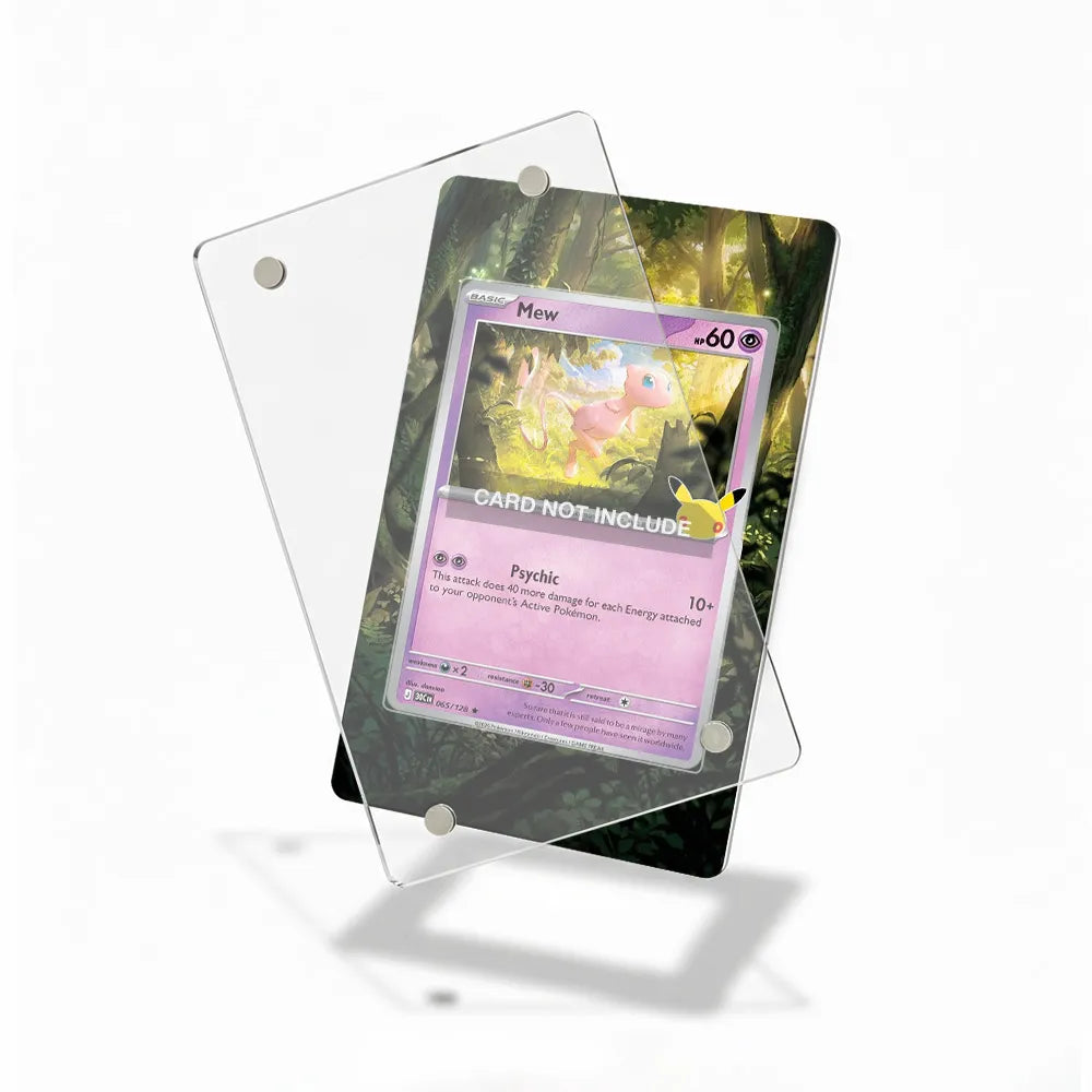 Mew 065-128 30th Anniversary Pokemon Cards Extended Art Display Cases - Magnetic Case - Detail View